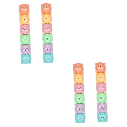 HOMSFOU 4 Sätze Süße Textmarker Stapelbare Multifunktionale Lesezeichen für Schule Büro und Scrapbooking Praktische und Bequeme Marker für Wichtige Notizen von HOMSFOU