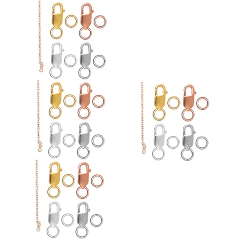 HOMSFOU 4 Sätze Teiliges Armband Verschlüsse Mit Karabinerverschlüssen Und Biegeringen Eleganter Schmuckverschluss Für Diy Armbänder Farben Erhältlich 4 Stück * 4 HOMSFOU 4 Sätze Teiliges Armband Verschlüsse Mit Karabinerverschlüssen Und Biegeringen Eleganter Schmuckverschluss Für Diy Armbänder Farben Erhältlich 4 Stück * 4 von HOMSFOU