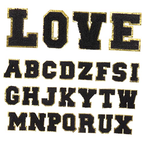 HOMSFOU 4 Sätze Teiliges Buchstaben Aufnäher Dekorative Gestickte Patches Für Diy Bastelprojekte Langlebige Und Komfortable Back Patches Für Kleidung Taschen Hüte Und Mehr 26 Stücke * 4 von HOMSFOU