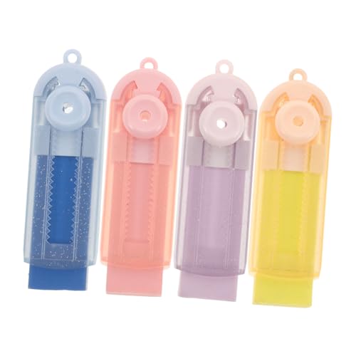 HOMSFOU 4 Sätze Teiliges Einziehbare Radiergummis Für Kawaii Design Und Helllila Für Prüfungen Schule Und Bürobedarf Leicht 4 Stück * 4 HOMSFOU 4 Sätze Teiliges Einziehbare Radiergummis Für Kawaii Design Und Helllila Für Prüfungen Schule Und Bürobedarf Leicht 4 Stück * 4 von HOMSFOU