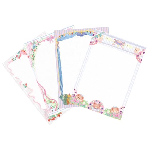 HOMSFOU 4 Sätze Teiliges Handgefertigter Scrapbook Papiere für Diy Projekte Bunte Materialien für Journaling Notizen und Kreative Dekorationen von HOMSFOU