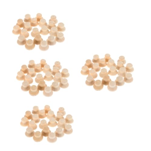 HOMSFOU 4 Sätze Unfertige Holzpuppen Hüte Diy Bastelset Für Malerei Holzfiguren Unbemalte Puppenhüte Zum Gestalten Für Dekoration Und Spielzeuggestaltung 40 Stück * 4 von HOMSFOU