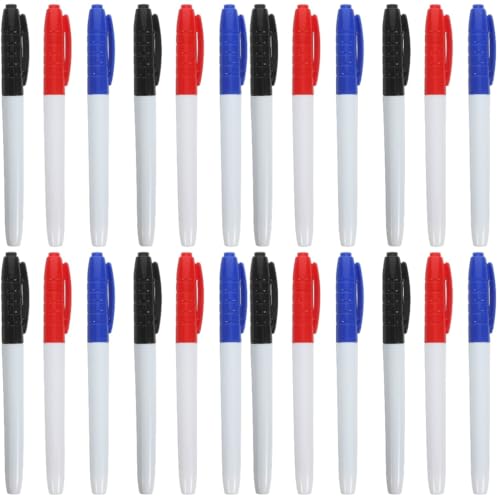 HOMSFOU 4 Sätze Wiederverwendbare Whiteboard Marker Spitze Abwischbar in Blau Schwarz Und Rot Für Büro Und Schule Wasserbasierte Praktische Stifte Für Notizen Und Zeichnungen 6 Stück * 4 von HOMSFOU