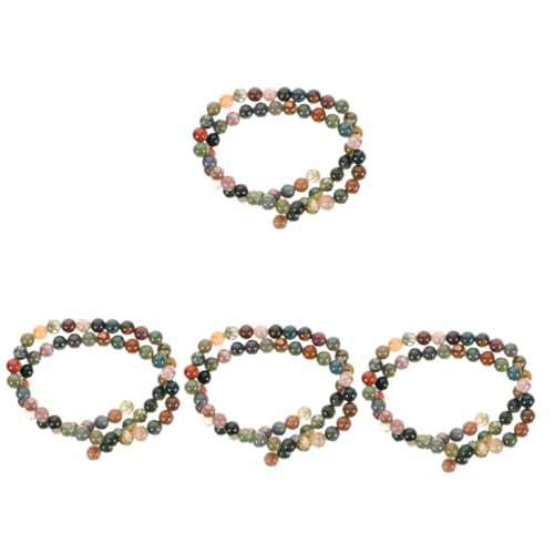 HOMSFOU 4 Saiten Natürliche Steinperlen für Diy Armbänder und Agate Spacer Beads pro Strang für Schmuckherstellung und Kreative Bastelprojekte von HOMSFOU