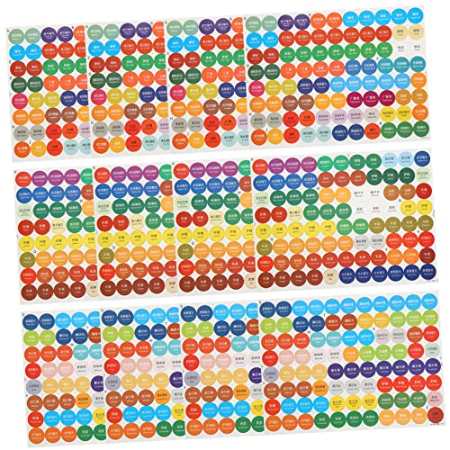 HOMSFOU 4 Sets Flaschenverschluss Etikettenaufkleber Etiketten Für Ätherische Ölverschlüsse Flaschen Mit Ätherischen Ölen Markierungen Für Flaschendeckel Aufkleber Für Flaschen Mit von HOMSFOU