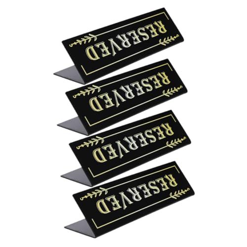 HOMSFOU 4 Stück Acryl Reserviert Schilder Invertiertes Tischaufsteller für Restaurant Hochzeit Konferenz Wiederverwendbar Platzhalter Handlich und Leicht zu Reinigen HOMSFOU 4 Stück Acryl Reserviert Schilder Invertiertes Tischaufsteller für Restaurant Hochzeit Konferenz Wiederverwendbar Platzhalter Handlich und Leicht zu Reinigen von HOMSFOU