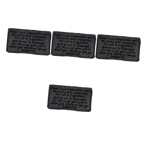 HOMSFOU 4 Stück Bibelverse Aufnäher Dekorativer Stickpatch für Diy Kleidung Waschbar Vielseitig Einsetzbar Jacken Taschen Schuhen und Mehr von HOMSFOU