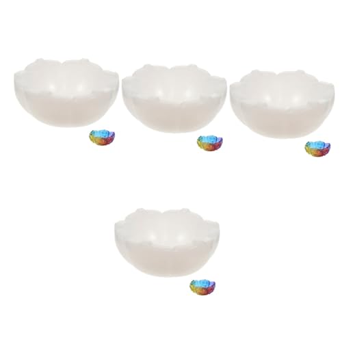 HOMSFOU 4 Stück Blumenförmige Silikon Gießform für Diy Schmuckschale Epoxidharz Form mit Elegantem Design für Kreative Bastelprojekte und Aufbewahrung von Schmuck von HOMSFOU