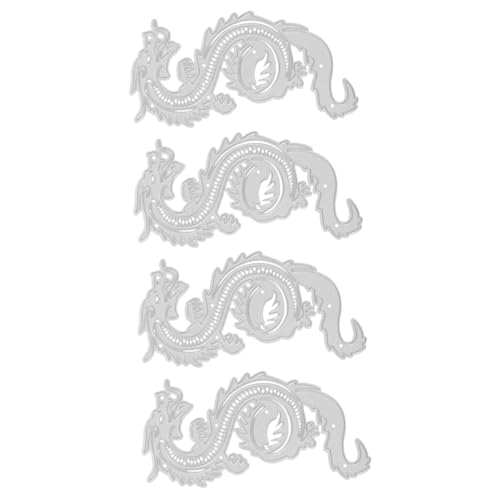 HOMSFOU 4 Stück DIY Dragon Stanzform für Scrapbooking Metallstanzer für Kartenherstellung Bastelprojekte Schablone für Robuste und Langlebige Stanzschablone Einfach zu Bedienen HOMSFOU 4 Stück DIY Dragon Stanzform für Scrapbooking Metallstanzer für Kartenherstellung Bastelprojekte Schablone für Robuste und Langlebige Stanzschablone Einfach zu Bedienen von HOMSFOU
