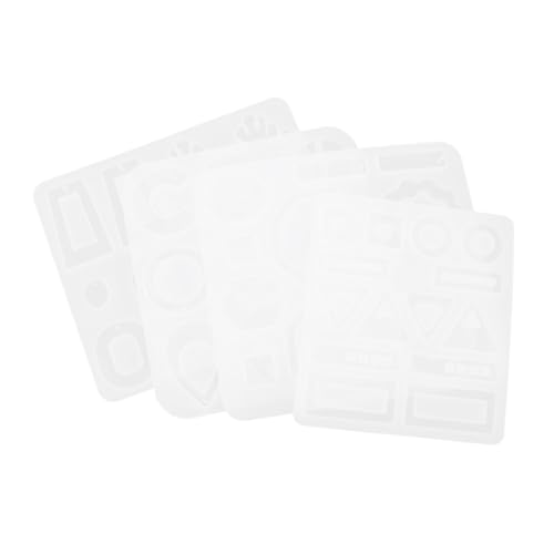 HOMSFOU 4 Stück DIY Silikon Ohrringform Teiliges für Kristall Epoxid Schmuck Wiederverwendbare Gießform für Ohrringe für Basteln und Handwerk von HOMSFOU