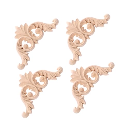 HOMSFOU 4 Stück Dekorative Holzschnitzereien Applikation Retro Rustikal Dekorative Auflage Für Wohnkultur Accessoires Für Die Hausdekoration Drinnen Applikationen Schmücken Klein HOMSFOU 4 Stück Dekorative Holzschnitzereien Applikation Retro Rustikal Dekorative Auflage Für Wohnkultur Accessoires Für Die Hausdekoration Drinnen Applikationen Schmücken Klein von HOMSFOU