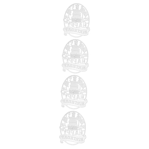 HOMSFOU 4 Stück Diy Kuchen Dekorationsschablonen Carbonstahl Stanzformen für Scrapbooking Kartenherstellung und Bastelprojekte Einfach zu Verwenden für Bastelarbeiten von HOMSFOU
