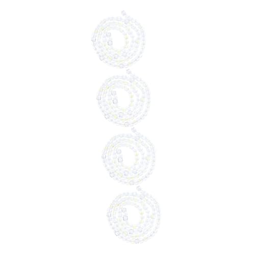 HOMSFOU 4 Stück Diy Quadratische Perlen für Schmuckherstellung Glasperlen für Armbänder Ohrringe und Haarschmuck Bastelzubehör für Kreative Diy Projekte pro Strang von HOMSFOU
