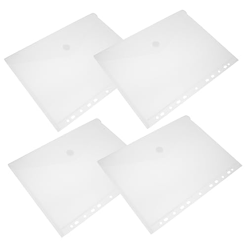 HOMSFOU 4 Stück Dokumententaschen Transparent mit Druckknopfverschluss Praktische Ordner für Büro und Schule Vielseitige Aufbewahrung für Dokumente Zeitschriften HOMSFOU 4 Stück Dokumententaschen Transparent mit Druckknopfverschluss Praktische Ordner für Büro und Schule Vielseitige Aufbewahrung für Dokumente Zeitschriften von HOMSFOU