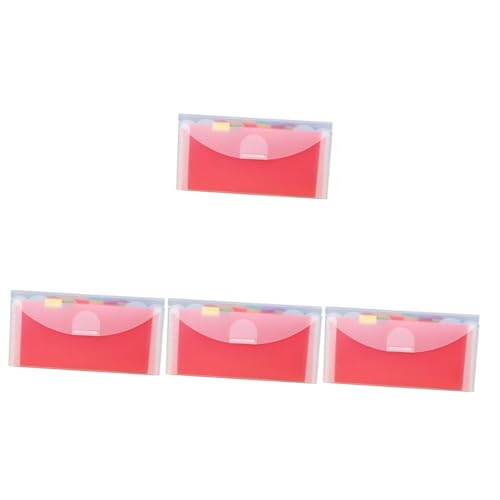 HOMSFOU 4 Stück Faltbare Fächermappe aus Strapazierfähigem PP Fach Rainbow Aktenordner für Dokumente Quittungen und Karten für Büro Schule Reisen und Zuhause von HOMSFOU