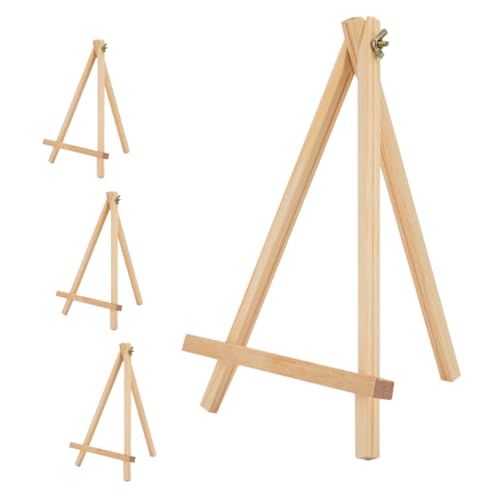 HOMSFOU 4 Stück Gemälde von Staffelständer Tisch klein Stand Malerei Handwerk Und Kunst Staffelei aus Holz Staffeleien zum Malen für Staffeleien zeigen hölzern Khaki von HOMSFOU