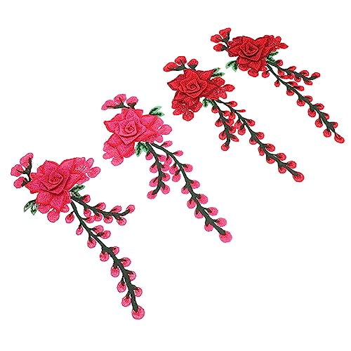 HOMSFOU 4 Stück Gestickter Spitzenaufnäher Stoffapplikation Blumen- Gestickte Anwendung Bestickt Stickerei Patch Flecken Stoffaufkleber Gestickter Stoffaufnäher Mit Blumen Polyester HOMSFOU 4 Stück Gestickter Spitzenaufnäher Stoffapplikation Blumen- Gestickte Anwendung Bestickt Stickerei Patch Flecken Stoffaufkleber Gestickter Stoffaufnäher Mit Blumen Polyester von HOMSFOU