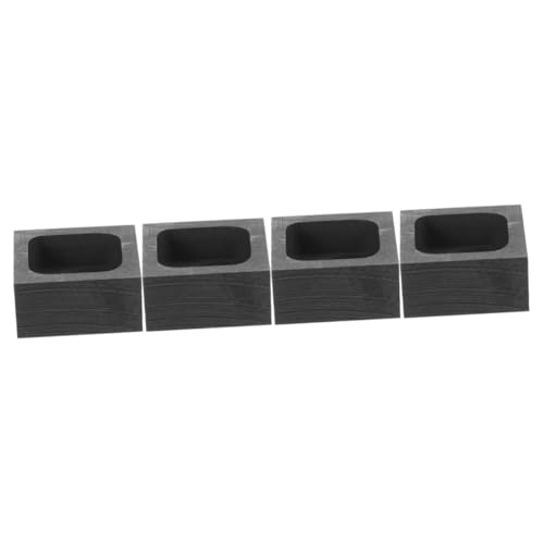 HOMSFOU 4 Stück Graphit Gussform für Hochtemperatur Gießform für Edelmetalle und Bruchfest für Experimente und Metallraffinierung Graphitölwanne von HOMSFOU