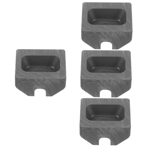 HOMSFOU 4 Stück Graphitgussblockform Schmelzen Barren Barfenformen Formenguss Graphitformen Kokillen Zum Gießen Von Metall Gussform Gießen Von Metallformen Schmuckschmelzmodell Schwarz von HOMSFOU