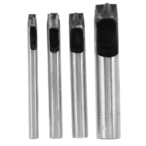 HOMSFOU 4 Stück Gürtelstanzwerkzeug Lochschläge Gürtelschlag Locher Punschwerkzeug Lederloch Hole Punch Tool Lederloch -schlag Craft Hole Punch Lederloch Puncher Stahl Silver HOMSFOU 4 Stück Gürtelstanzwerkzeug Lochschläge Gürtelschlag Locher Punschwerkzeug Lederloch Hole Punch Tool Lederloch -schlag Craft Hole Punch Lederloch Puncher Stahl Silver von HOMSFOU