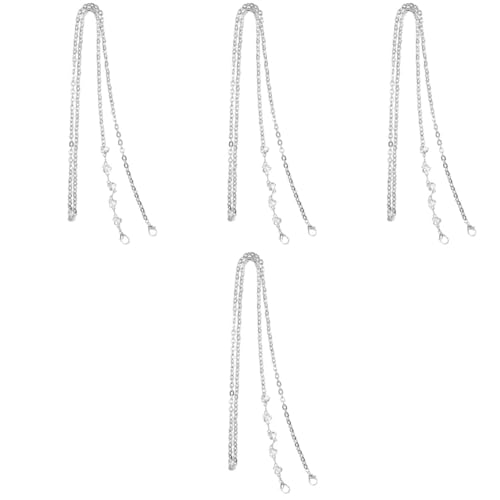 HOMSFOU 4 Stück Handy Lanyard Tasche Zubehör Schlüssel Herstellung Kette Ersatz Geldbörse Handy-lanyard Schultergurt Metall Silver HOMSFOU 4 Stück Handy Lanyard Tasche Zubehör Schlüssel Herstellung Kette Ersatz Geldbörse Handy-lanyard Schultergurt Metall Silver von HOMSFOU