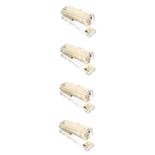 HOMSFOU 4 Stück Hefter Büro Buchheime Klassenzimmerzubehör Schreibtisch-Essentials Acryl Golden HOMSFOU 4 Stück Hefter Büro Buchheime Klassenzimmerzubehör Schreibtisch-Essentials Acryl Golden von HOMSFOU