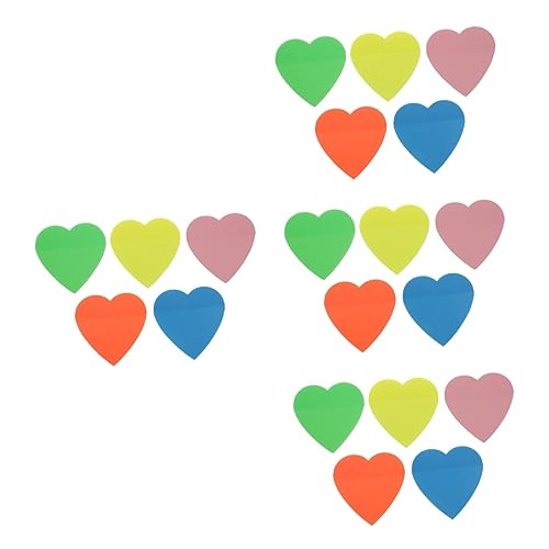 HOMSFOU 4 Stück Herzhaftes Memo Sticker Set Farben Haftnotizen Selbstklebende Notizzettel für Büro Schule und Zuhause Wiederverwendbare und Praktische Schreibblock Alternative pro Set von HOMSFOU