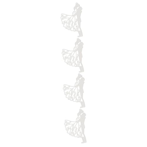 HOMSFOU 4 Stück Hochwertige Hochzeit Stanzform Dekorative Metall Schneidedie für Diy Bastelprojekte für Hochzeitskarten Scrapbooking und Kreative Feiern von HOMSFOU