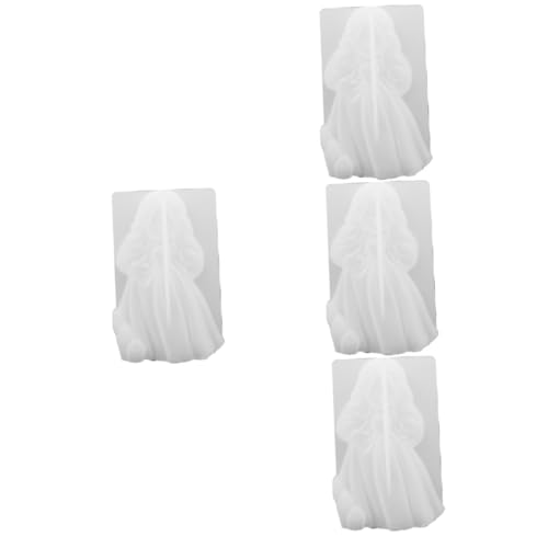 HOMSFOU 4 Stück Kleine Prinzessin Silikonform Kerzenformen Badeform Herstellung Duftkerzen Duft Kerze Duftend Diy Bastelform Formen Für Kerzen Seife Machen Formen Diy Formen Kieselgel Weiß von HOMSFOU