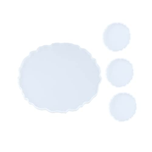 HOMSFOU 4 Stück Kristall-Epoxy-Form Handwerk Schalenform groß Untersetzerform Epoxid-Tischform epoxidharz Silikonguss-Epoxy-Form Tablett-Epoxy-Gießform Kieselgel Weiß HOMSFOU 4 Stück Kristall-Epoxy-Form Handwerk Schalenform groß Untersetzerform Epoxid-Tischform epoxidharz Silikonguss-Epoxy-Form Tablett-Epoxy-Gießform Kieselgel Weiß von HOMSFOU