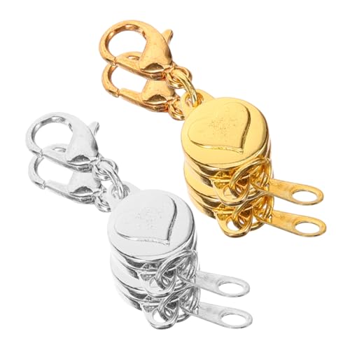 HOMSFOU 4 Stück Magnetverschluss für DIY Schmuck Hummer Schließe für Armbänder und Einfach zu Bedienen und Handgemachte Kreationen von HOMSFOU