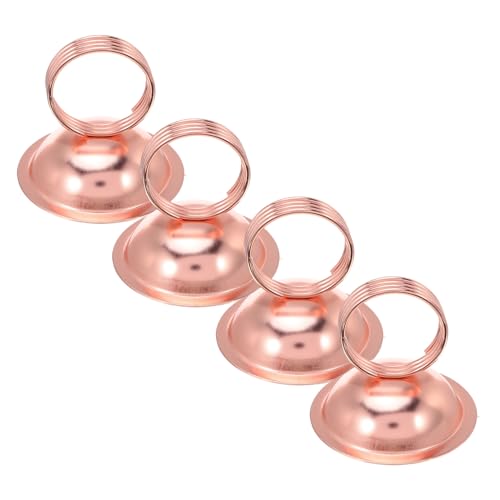 HOMSFOU 4 Stück Metall Memo Clips Tischkartenhalter Rosegold Mit Stabilem Halter Für Büro Zuhause Veranstaltungen Organisator Für Fotos Notizen Visitenkarten von HOMSFOU