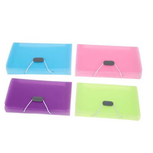 HOMSFOU 4 Stück Mini Fächermappe aus Teiliges Bunten Dokumentenmappe im Design für Quittungen Rechnungen und Wichtige Unterlagen HOMSFOU 4 Stück Mini Fächermappe aus Teiliges Bunten Dokumentenmappe im Design für Quittungen Rechnungen und Wichtige Unterlagen von HOMSFOU