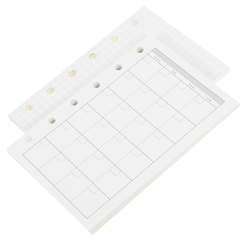 HOMSFOU 4 Stück Mini Handbuch Notizbuch Teiliges Kreatives Notizbuch Abnehmbar mit Linierten und Monatsplan für Notizen Tagebuch und Planung von HOMSFOU