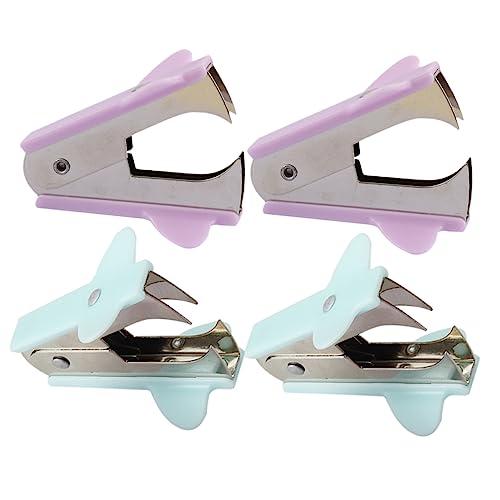 HOMSFOU 4 Stück Mini Heftklammern Entferner Ergonomischer Klammerentferner für Büro Schule und Zuhause Werkzeug für Mühelose Heftklammerentfernung Robustes und Leichtes Design als für von HOMSFOU