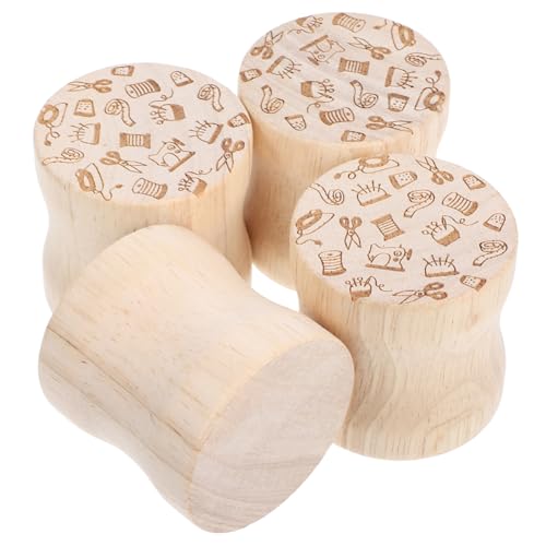 HOMSFOU 4 Stück Nähklöppel Klöppel Holzklöppel Klöppel-Nähwerkzeug Schneiderklapper Schneiderklöppel zum Quilten Quiltvorräte quilter klöppel Beige von HOMSFOU