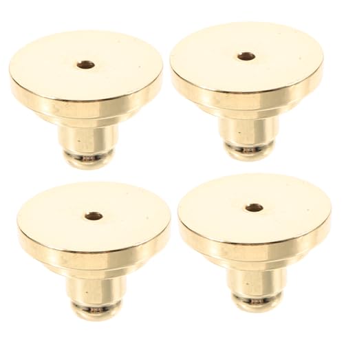 HOMSFOU 4 Stück Ohrpatches für Ohrringe ohrring haken ohrring verschluss Ohrring Stopper Ohrring-Ensemble Ohrring-Rückseite Post -Ohrring -Rücken Rückseite der Ohrstecker Messing Golden von HOMSFOU