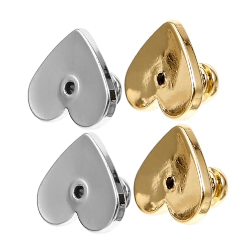 HOMSFOU 4 Stück Ohrstecker Verschlüsse Ohrring Stopper Ohrring Verschlüsse Für Ohrstecker Ohrschmuck Verschlüsse Piercing Ohrstecker Verschlüsse Damen Ohrring Verschlüsse Messing von HOMSFOU