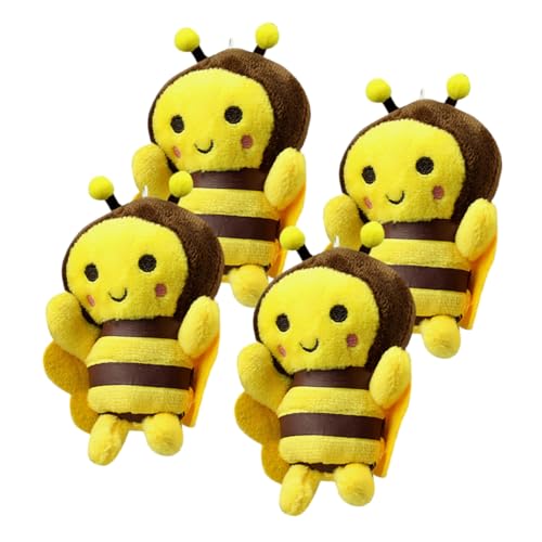 HOMSFOU 4 Stück Plüsch Bienen Schlüsselanhänger Weiche Kuschelige Bienen Anhänger Taschen Deko Freundschaftsgeschenk Geburtstag Valentinstag Weihnachten HOMSFOU 4 Stück Plüsch Bienen Schlüsselanhänger Weiche Kuschelige Bienen Anhänger Taschen Deko Freundschaftsgeschenk Geburtstag Valentinstag Weihnachten von HOMSFOU