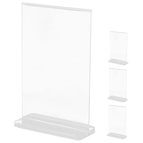 HOMSFOU 4 Stück Rack -Billplatte anzeigen Tisch Zeichenhalter einstellbar Ausstellungsstand Party staffelei Schilderständer für Restaurants Menühalter-Desktop-Displayständer Acryl HOMSFOU 4 Stück Rack -Billplatte anzeigen Tisch Zeichenhalter einstellbar Ausstellungsstand Party staffelei Schilderständer für Restaurants Menühalter-Desktop-Displayständer Acryl von HOMSFOU