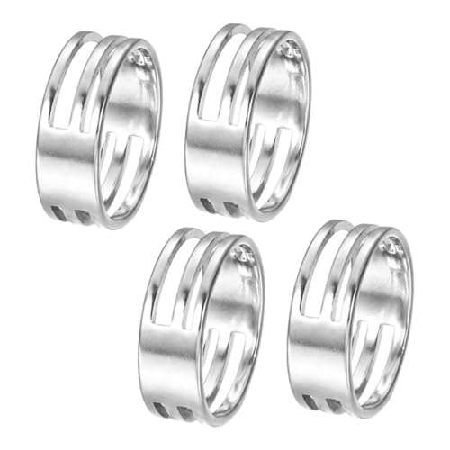 HOMSFOU 4 Stück Ringöffner Schmuckringe machen Öffnungsschließringe Hochzeit Finger klein werkzeug Ringe für Schmuckherstellung Ohrring Sprungringe Rostfreier Stahl Silver HOMSFOU 4 Stück Ringöffner Schmuckringe machen Öffnungsschließringe Hochzeit Finger klein werkzeug Ringe für Schmuckherstellung Ohrring Sprungringe Rostfreier Stahl Silver von HOMSFOU