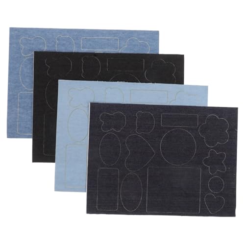 HOMSFOU 4 Stück Selbstklebende Denim Reparaturflicken für Jeans Reparatur Vielseitige Farbige Stoffaufkleber zum Aufkleben Kleidung Jacken Hüte und Taschen Einfache Anwendung ohne Nähen HOMSFOU 4 Stück Selbstklebende Denim Reparaturflicken für Jeans Reparatur Vielseitige Farbige Stoffaufkleber zum Aufkleben Kleidung Jacken Hüte und Taschen Einfache Anwendung ohne Nähen von HOMSFOU