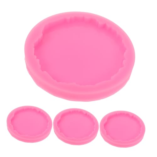 HOMSFOU 4 Stück Silikonform für Epoxidharz Untersetzer Rosa Unregelmäßige Form DIY Coaster Mold zum Schutz von Möbeln für Bastler und Anfänger HOMSFOU 4 Stück Silikonform für Epoxidharz Untersetzer Rosa Unregelmäßige Form DIY Coaster Mold zum Schutz von Möbeln für Bastler und Anfänger von HOMSFOU