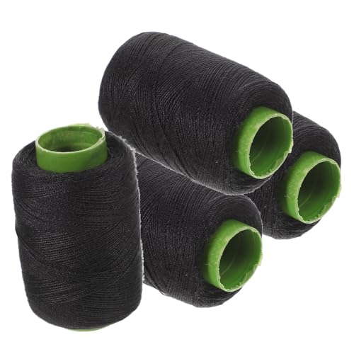 HOMSFOU 4 Stück Spule Nähgarn für Handnähen von Perücken Nähfaden für Quilting Polsterung Dekoration Schwarz von HOMSFOU