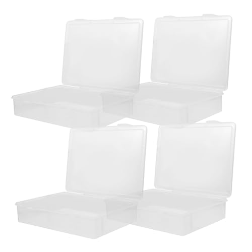 HOMSFOU 4 Stück Stapelbare Aufbewahrungsboxen Kunststoff Schmuck und Perlen Organizer für Reise und Zuhause für Ringe Ohrringe und Kleine Gegenstände von HOMSFOU