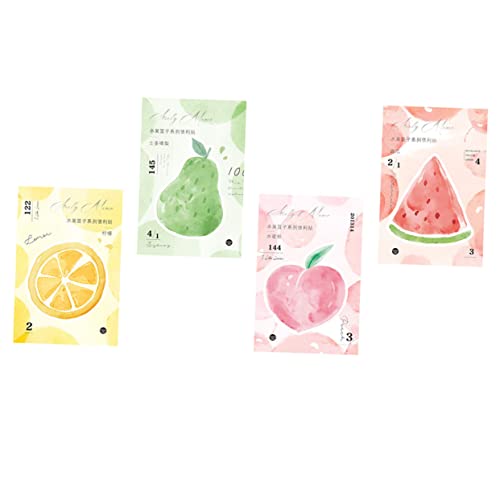 HOMSFOU 4 Stück Süße Haftnotizen Selbstklebende Memo Sticker Obstdesign Erdbeere Zitrone Wassermelone für Büro und Zuhause für Notizen und Erinnerungen von HOMSFOU