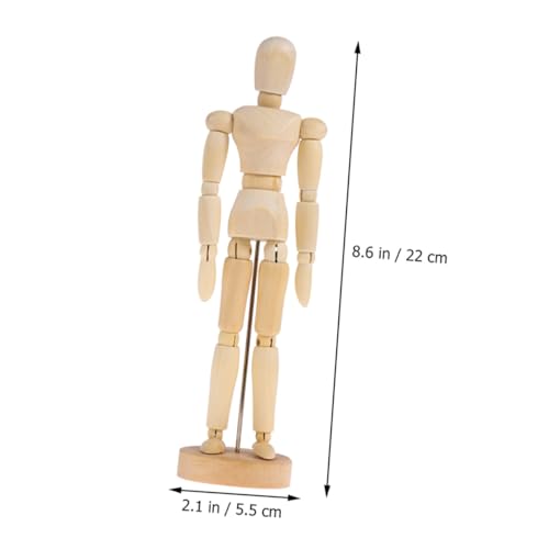 HOMSFOU 4 Stück Teiliges Bewegliches Holzpuppen Gelenkfigur für Künstlerische Skizzen Langlebiges Holzmodell zur Malerei Dekoratives Holzspielzeug für Kreative Zeichnungen Verschiedene von HOMSFOU