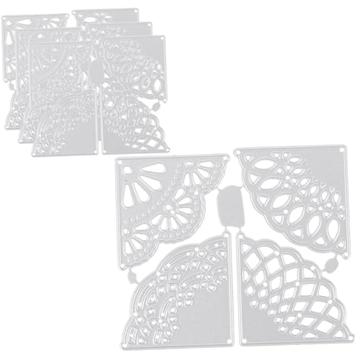 HOMSFOU 4 Stück Teiliges Carbonstahl Stanzformen für Karten Scrapbooking und Diy Projekte Präzise Muster für Papierhandwerk und Bastelarbeiten für Bastelliebhaber von HOMSFOU