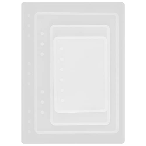 HOMSFOU 4 Stück Teiliges Epoxidharz Kristall Notizbuch Silikonform DIY Gießform für Kreative Bastelprojekte Geeignet für Notizbücher Einfach zu Bedienen und Praktisch von HOMSFOU