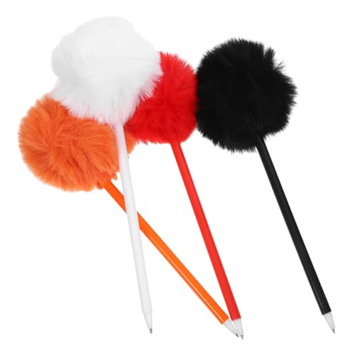 HOMSFOU 4 Stück Teiliges Flauschige Kugelschreiber für Niedliche Schreibstifte mit Plüschball für Schule Büro und Kreative Bastelprojekte HOMSFOU 4 Stück Teiliges Flauschige Kugelschreiber für Niedliche Schreibstifte mit Plüschball für Schule Büro und Kreative Bastelprojekte von HOMSFOU